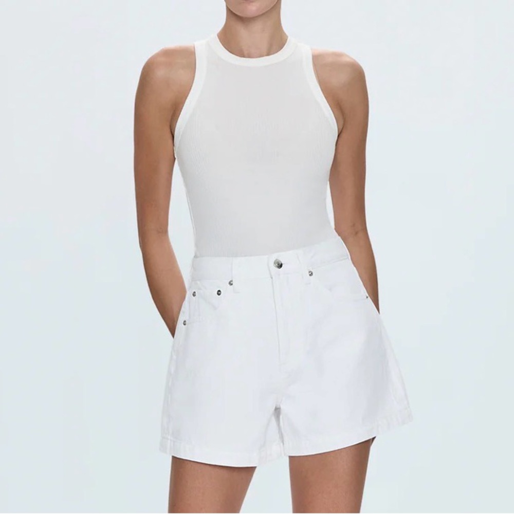 Pistola Saige Shorts, Polished White, Size 30